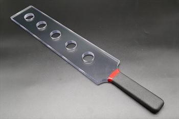EXTREME LEXAN PADDLE with HOLES - RED LINE - A Screamer -  24" x 4"  only $49.99